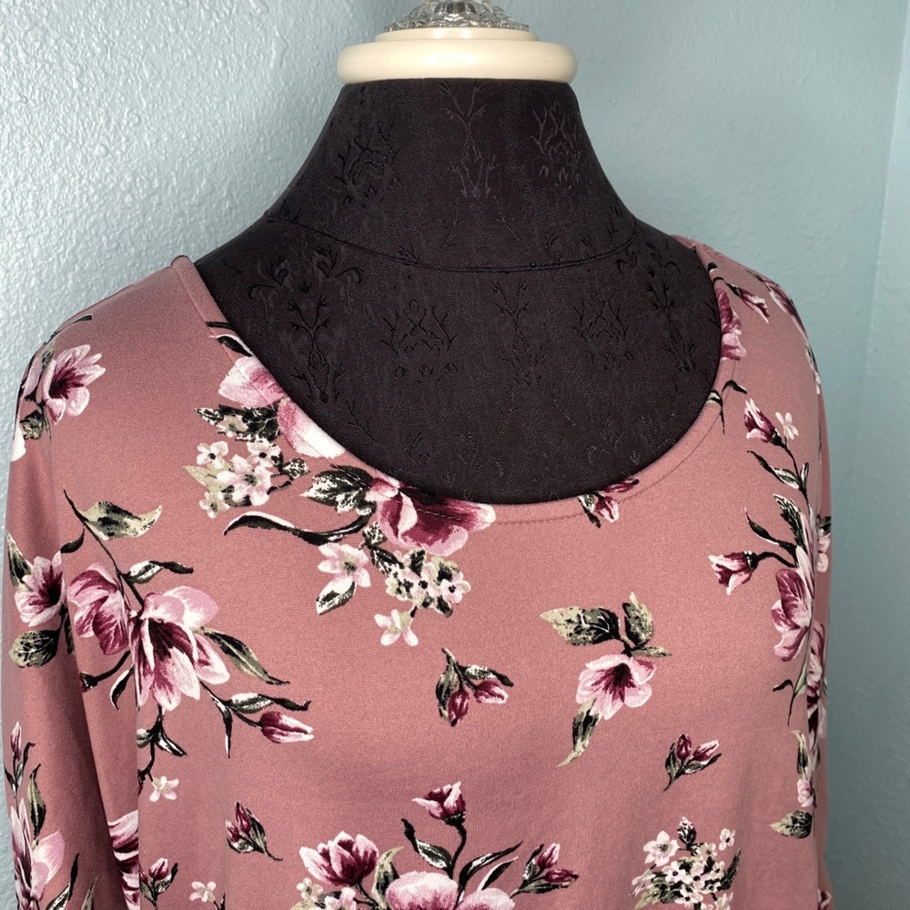 iZ Byer Pink Floral Blouse Shirt - Picture 4 of 12